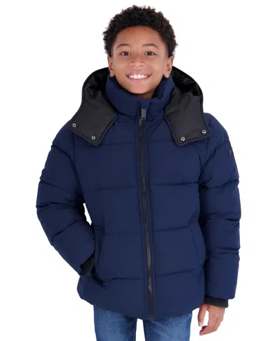 Michael Kors Kids' Boys' 5-20 Ripstop Puffer Jacket In Blue