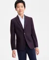 Michael Kors Boys 8-20 Plain Plaid Jacket In Brown