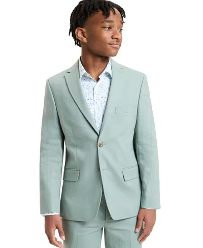 Michael Kors Kids' Boys' 8-20 Sage Linen Notch Collar Jacket In Green