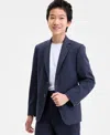 Michael Kors Boys 8-20 Single Breasted Knit Jacket In Blue