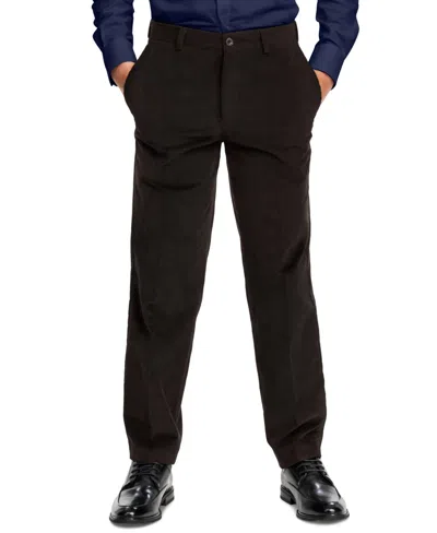 Michael Kors Kids' Boys' 8-20 Textured Permanent-crease Pants In Brown