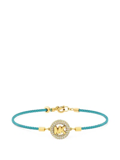 Michael Kors Bracelet With Cord And Gold-tone Logo With Inlays