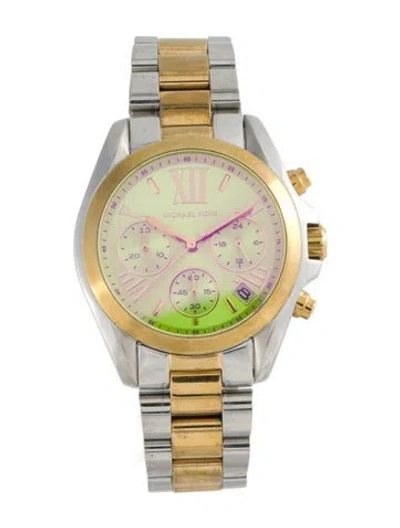 Pre-owned Michael Kors Bradshaw Flash-lens Watch, 36mm In Multi