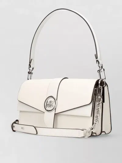 Michael Kors Bradshaw Leather Clutch Bag In White