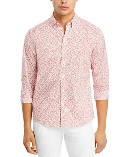Michael Kors Branch Floral Slim Fit Button Down Shirt In Rosewater