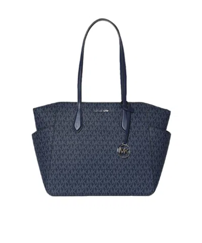 Michael Kors Branded Charm Shoulder Bag In Brown