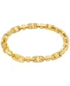 Michael Kors Brass Pave Astor Link Chain Bracelet In Gold