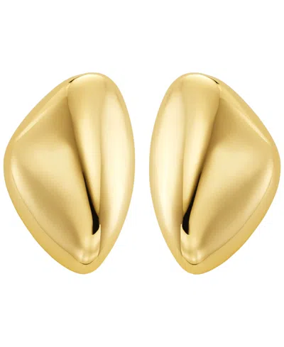 Michael Kors Brass Pebble Statement Earrings In Gold