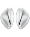 Michael Kors Brass Pebble Statement Earrings In Silver