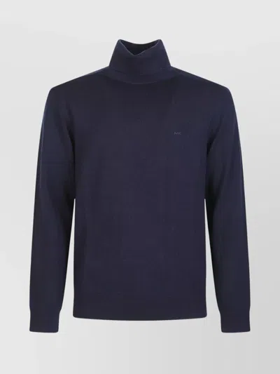 MICHAEL KORS BREATHABLE TURTLENECK SWEATER RIBBED TRIMS