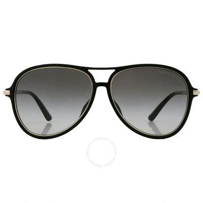Michael Kors Breckenridge Dark Gray Gradient Pilot Ladies Sunglasses Mk2176u 30058g 58 In Dark / Gray