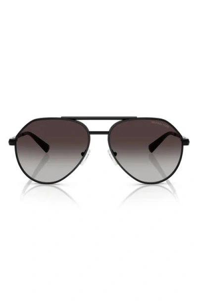 Michael Kors Brentwood 58mm Pilot Sunglasses In Black