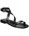 Michael Kors Bridgette Croc-embossed Leather Sandal