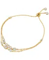 Michael Kors Brilliance Double-row Cubic Zirconia Slider Bracelet In Gold