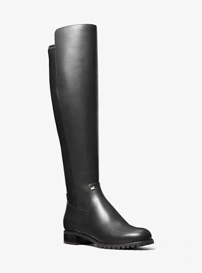 Michael Kors Britt Smooth Wide Width Boot In Black