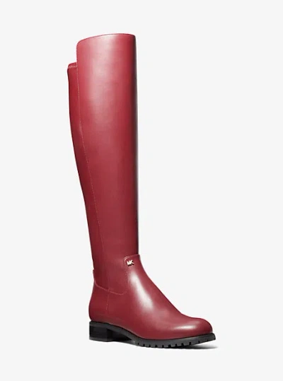 Michael Kors Britt Smooth Wide Width Boot In Red