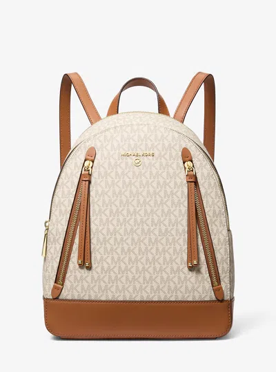 Michael Kors Brooklyn Medium Logo Backpack In Multi