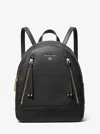 Michael Kors Brooklyn Medium Pebbled Leather Backpack In Black