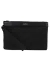 Michael Kors Loop Handle Wrist Strap Clutch Bag In Black