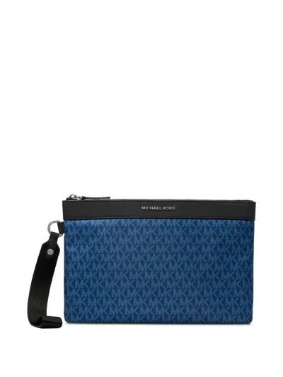 Michael Kors Brooklyn Wash Bag In Blue