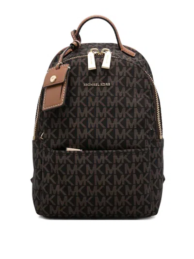 Michael Kors Brown Backpack With Monogram