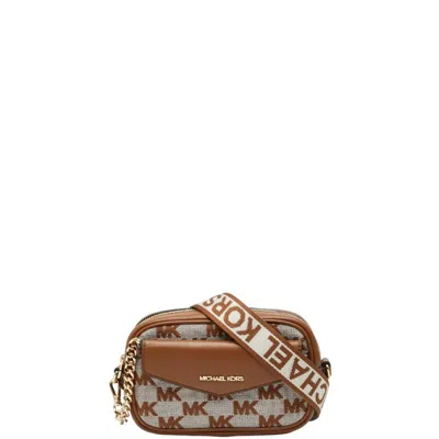 Pre-owned Michael Kors Brown Canvas Leather Pouch Shoulder Bag ()