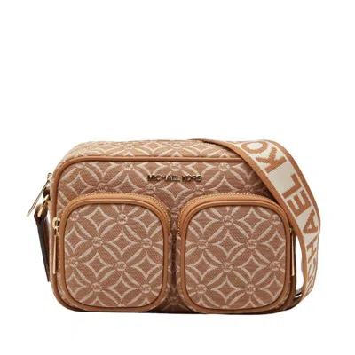 Pre-owned Michael Kors Brown Canvas Leather Pouch Shoulder Bag ()