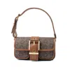 Michael Kors Brown Canvas Shoulder Bag In Brown
