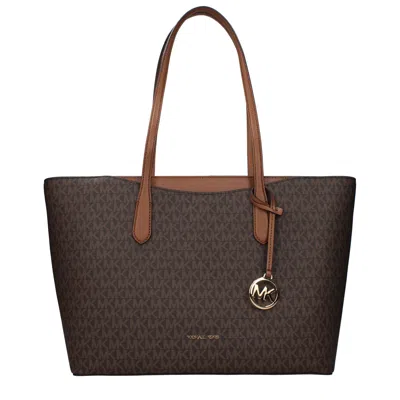 Michael Kors Brown Fabric Shoulder Bag