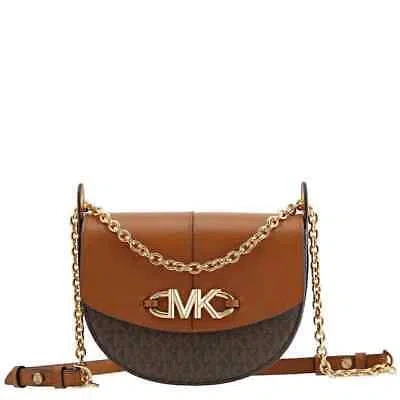 Pre-owned Michael Kors Brown Ladies Small Convertible Saddle Crossbody- Brown