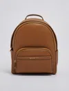 Michael Kors Brown Leather Backpack In Cuoio