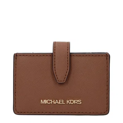 Michael Kors Brown Leather Cardholder