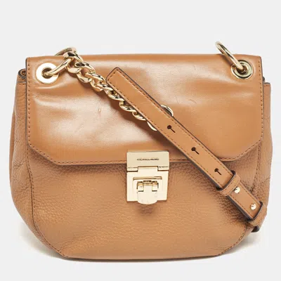 Pre-owned Michael Kors Brown Leather Cecelia Crossbody Bag