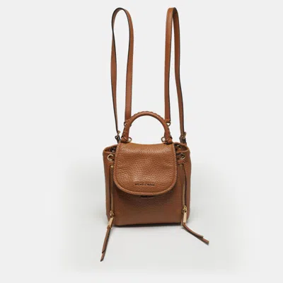 Pre-owned Michael Kors Brown Leather Extra Small Viv Backpack
