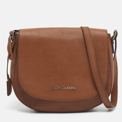 Pre-owned Michael Kors Brown Leather Hamilton Messenger Bag