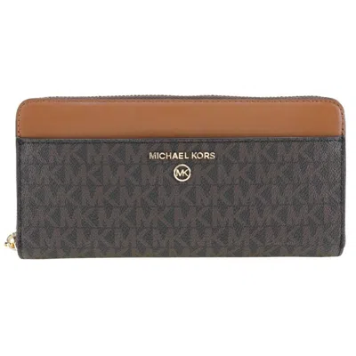Pre-owned Michael Kors Brown Leather Long Wallet (bi-fold) ()