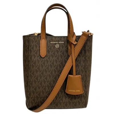 Pre-owned Michael Kors Brown Leather Pvc Handbag Shoulder Bag ()
