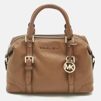 Pre-owned Michael Kors Brown Leather Small Ginger Satchel