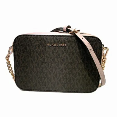 Pre-owned Michael Kors Brown Light Pink Pvc Shoulder Bag ()