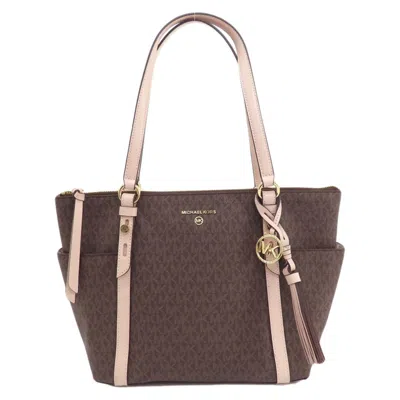 Pre-owned Michael Kors Brown Pink Pvc Tote Bag ()
