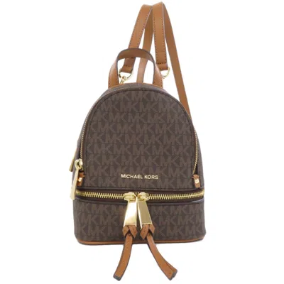 Pre-owned Michael Kors Brown Pvc Backpack ()