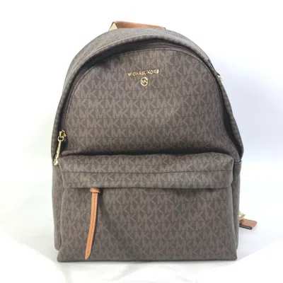 Pre-owned Michael Kors Brown Pvc Leather Backpack ()