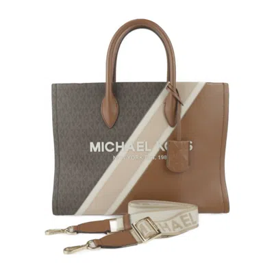 Pre-owned Michael Kors Brown Pvc Leather Handbag Shoulder Bag Tote Bag ()