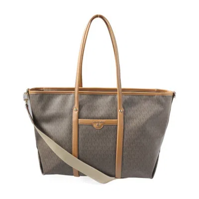 Pre-owned Michael Kors Brown Pvc Leather Handbag Tote Bag ()