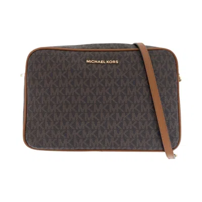 Michael Kors Brown Pvc Leather Shoulder Bag