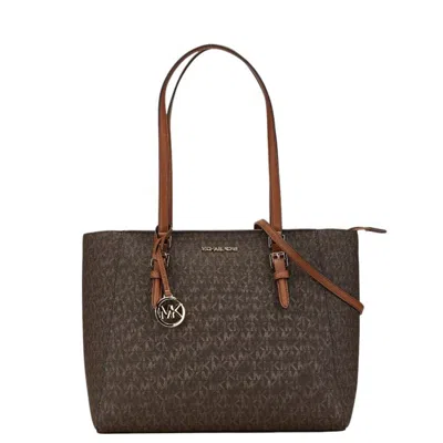 Pre-owned Michael Kors Brown Pvc Leather Shoulder Bag Tote Bag ()
