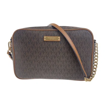 Michael Kors Brown Pvc Shoulder Bag