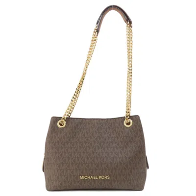 Pre-owned Michael Kors Brown Pvc Shoulder Bag ()