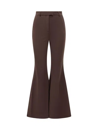 Michael Kors Brown Stretch Flared Trousers By