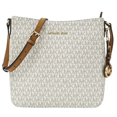 Pre-owned Michael Kors Brown White Pvc Shoulder Bag ()
